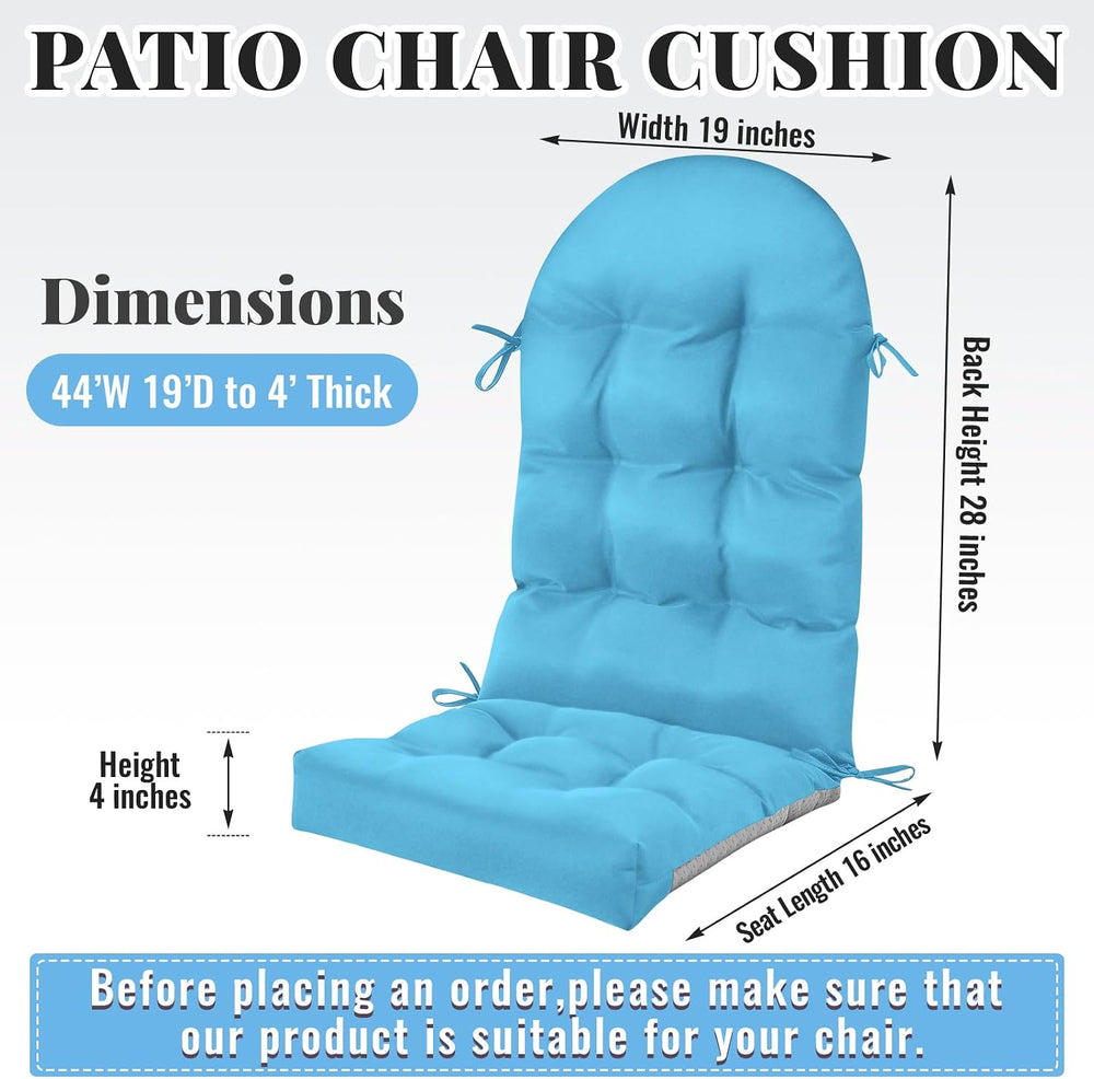 Geelin 2 Pcs Outdoor Patio Chair Cushion Thick High Back Adirondack Chair Cus...