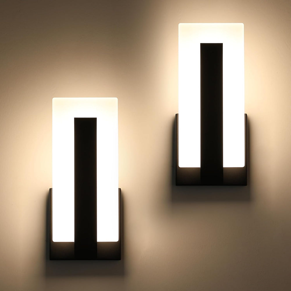 Joosenhouse Modern LED Wall Sconce Dimmable Wall Mounted Lamp Set of 2, Black...