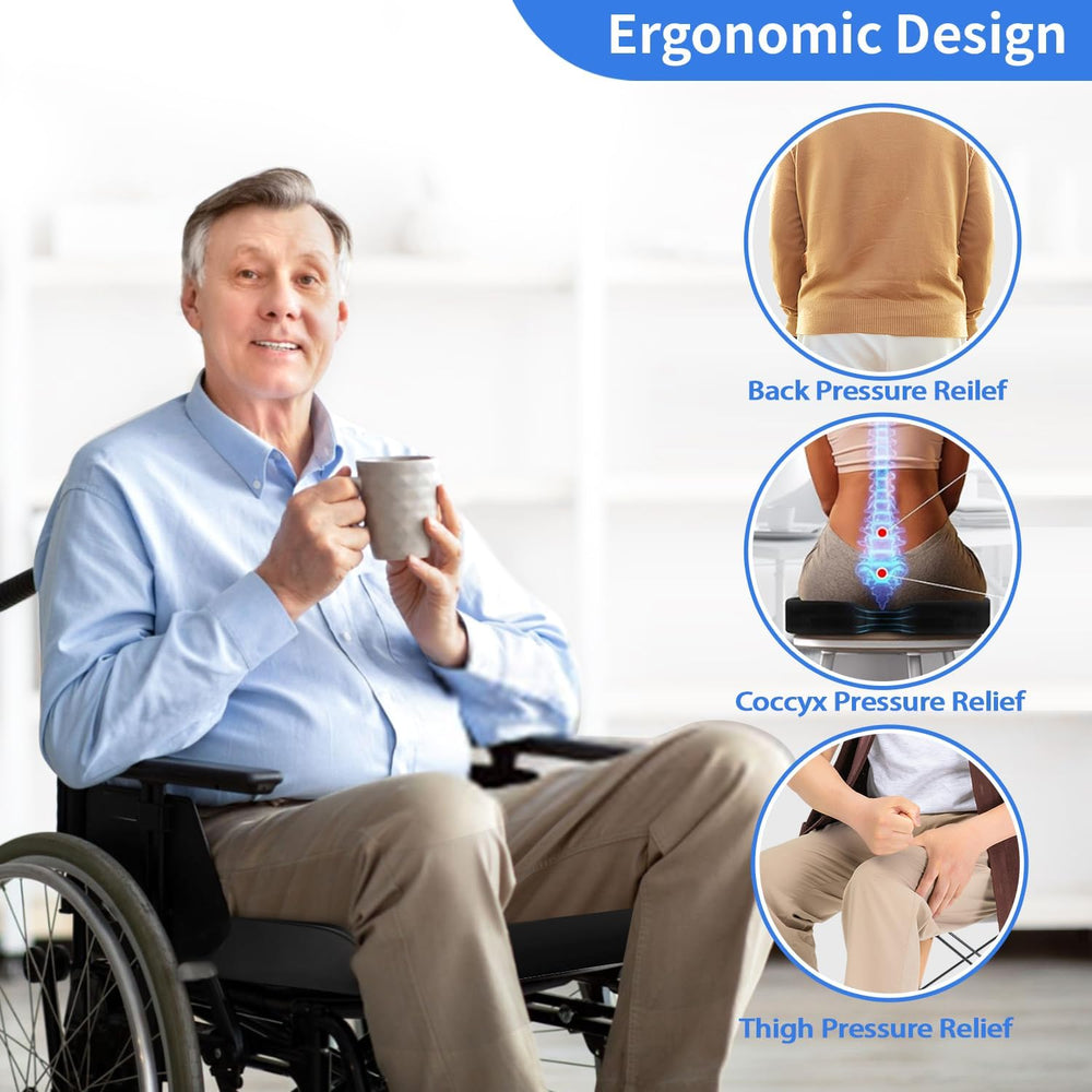 Wheelchair Cushions, 18''x16''x 3'' Gel Wheelchair Se...