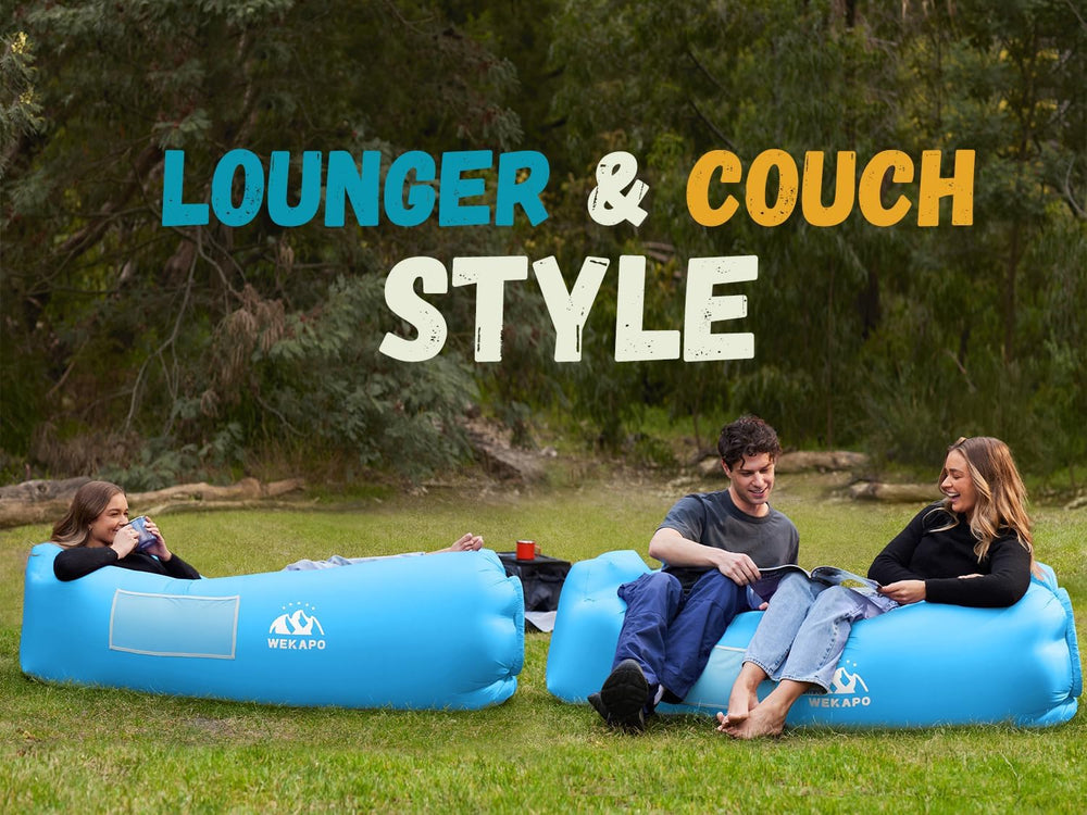 WEKAPO Inflatable Couch Air Lounger Chair - Camping & Beach Accessories, ...