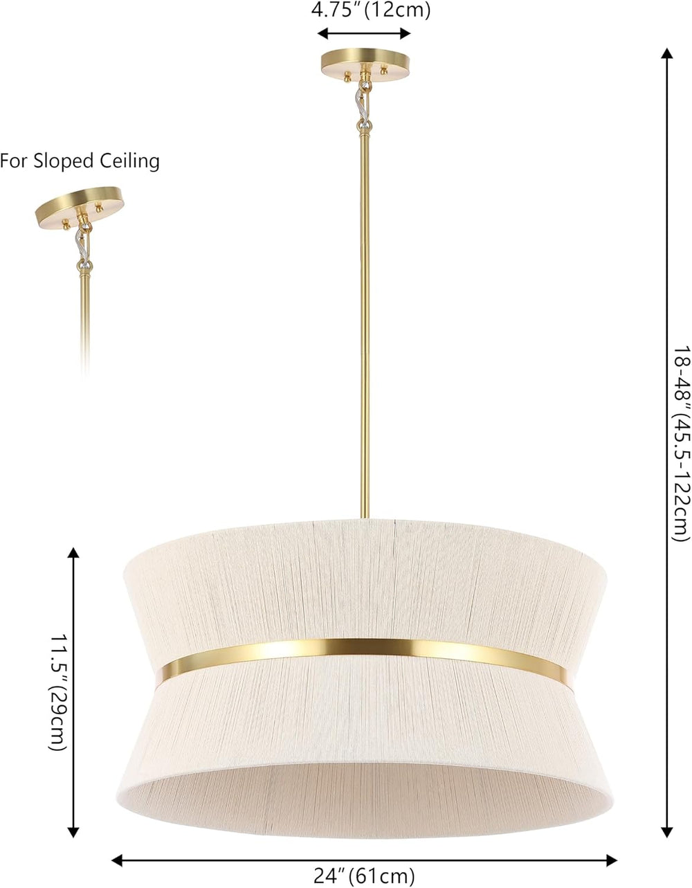SAFAVIEH Lighting Collection – Alma Bleached Natural Rattan & Brass Gold ...