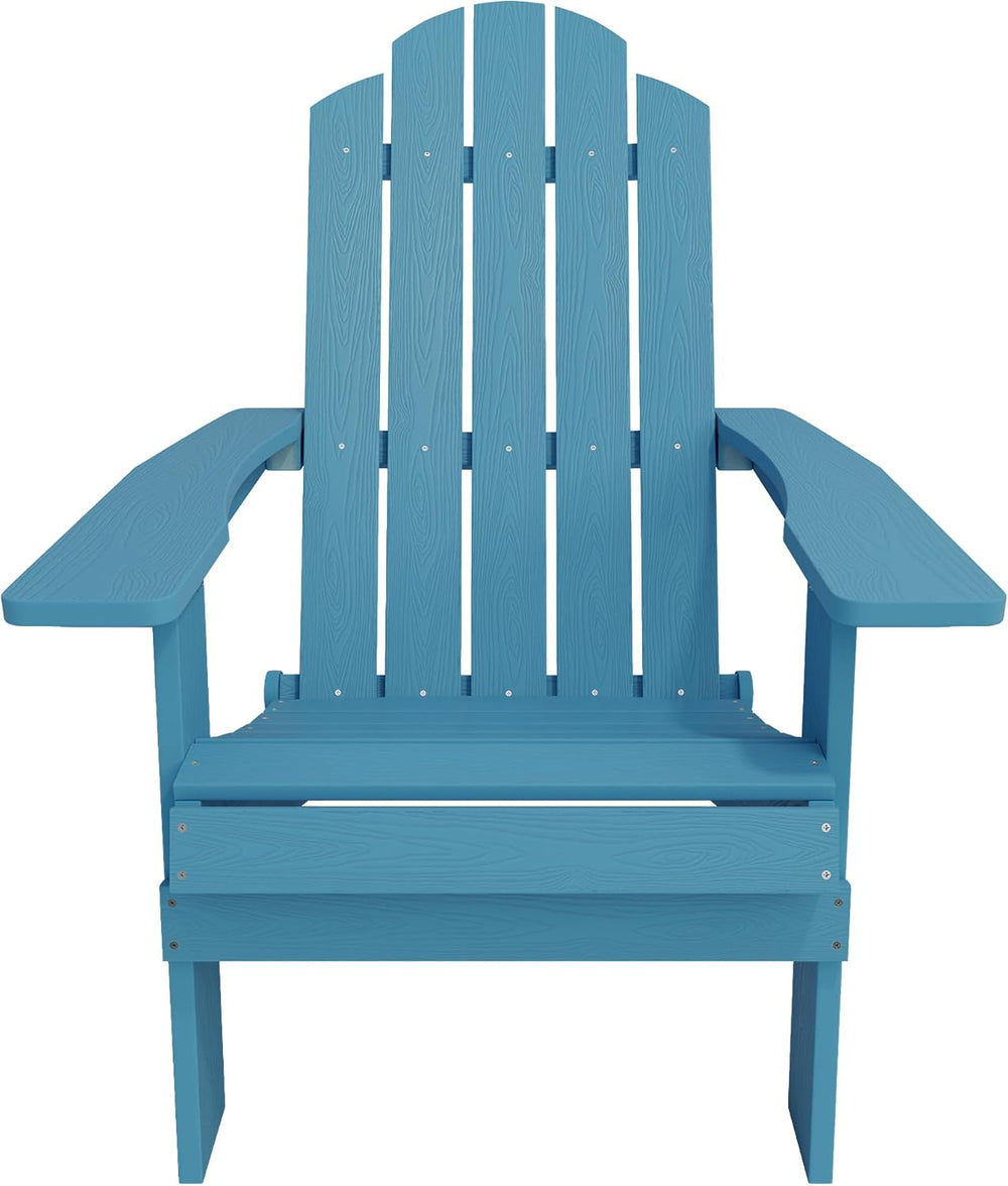 MXIMU Folding Adirondack Chairs Set of 8, Easy to Assemble Plastic Chair