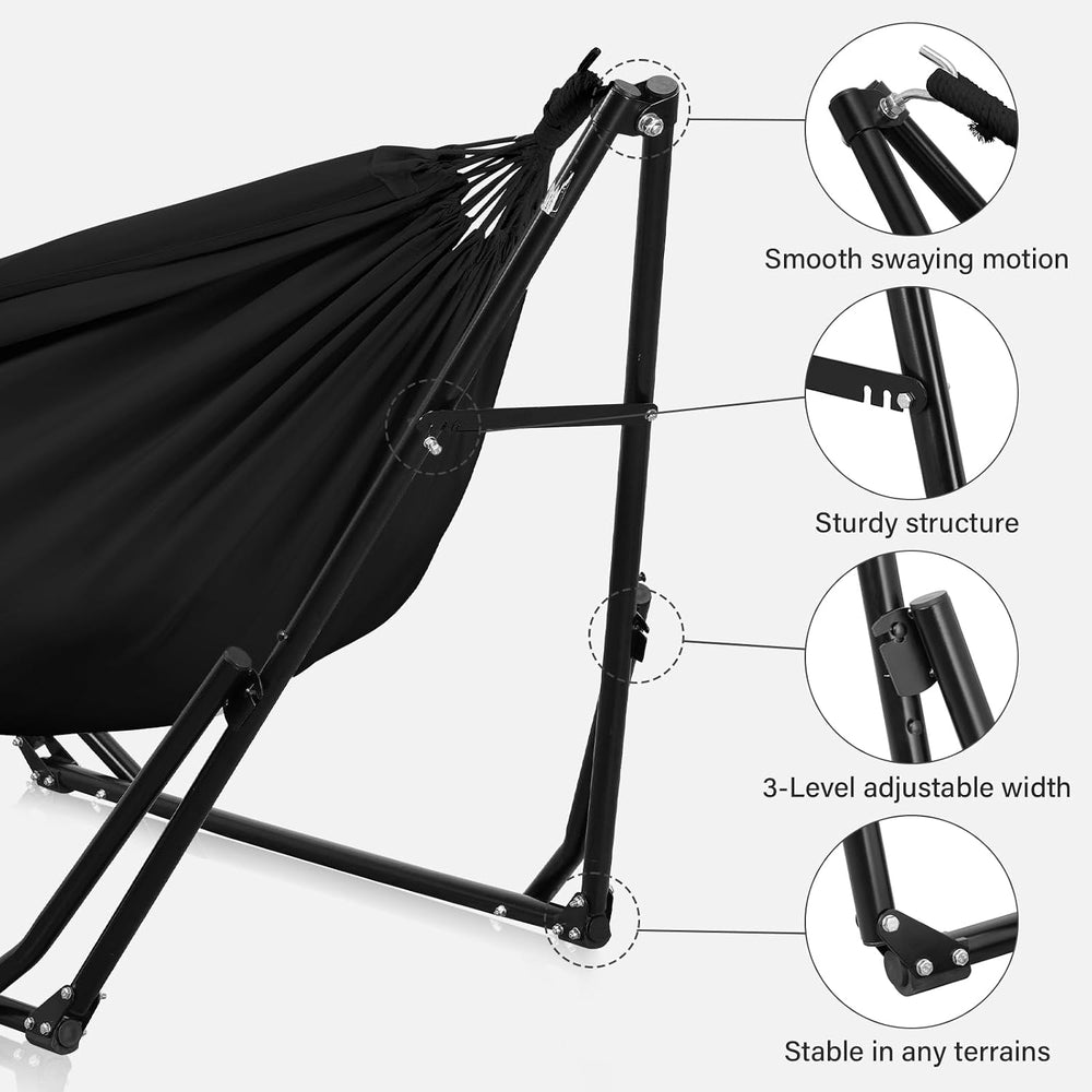 GDY Hammock Chair with Stand, 550 lb Capacity, Easy Set Up, with Carrying Bag...