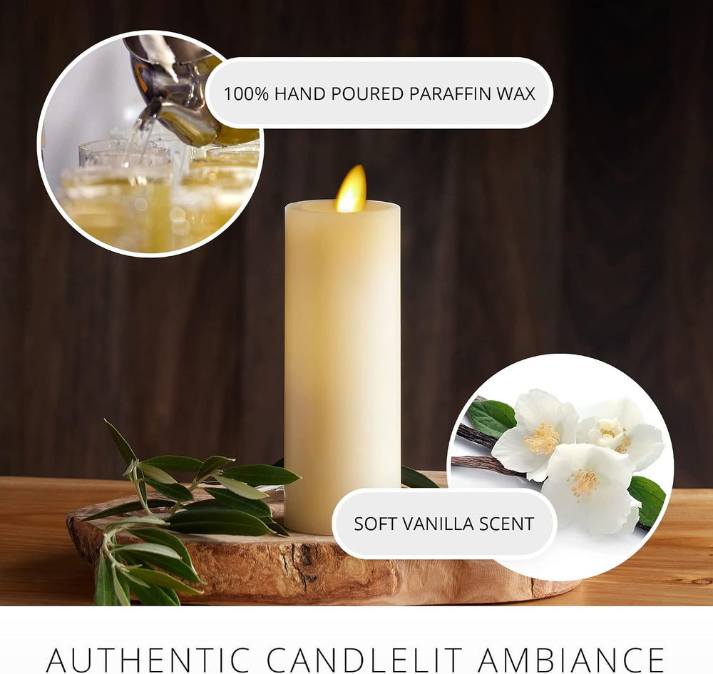 Luminara Classic Slim Flameless LED Candle, Ivory 2" x 6.1", Batter...