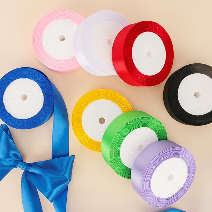 NESCCI 800 Yards Ribbon,1 Inch Satin Ribbon,Single Face Satin Ribbons, Perfec...