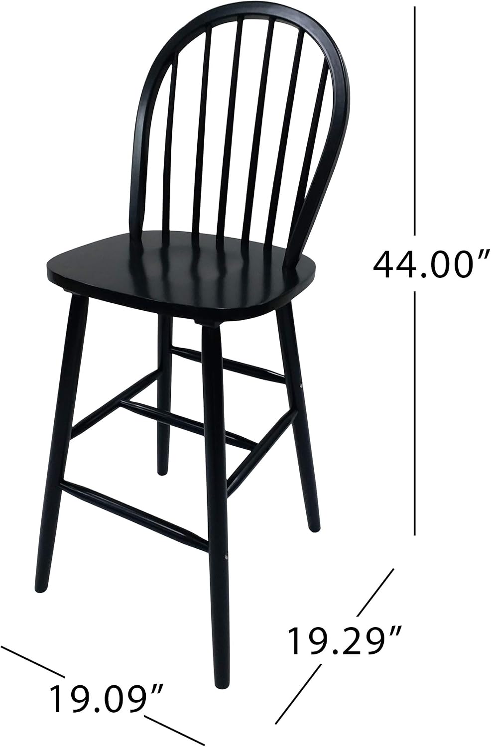 GDFStudio Great Deal Furniture Lopez Spindle Bar Stools - Rubberwood - Tradit...