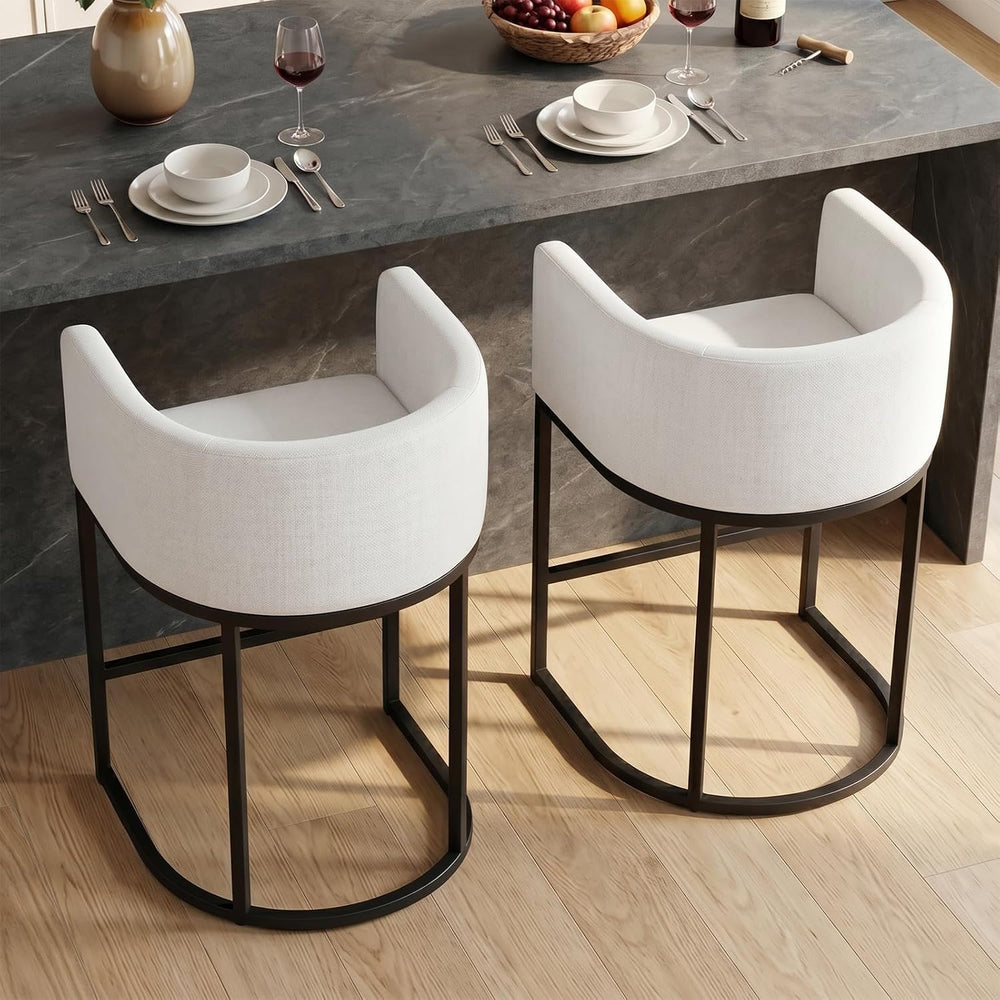Counter Height Bar Stools Set of 2, 24 Inch Seat Height Barstools for Dining ...