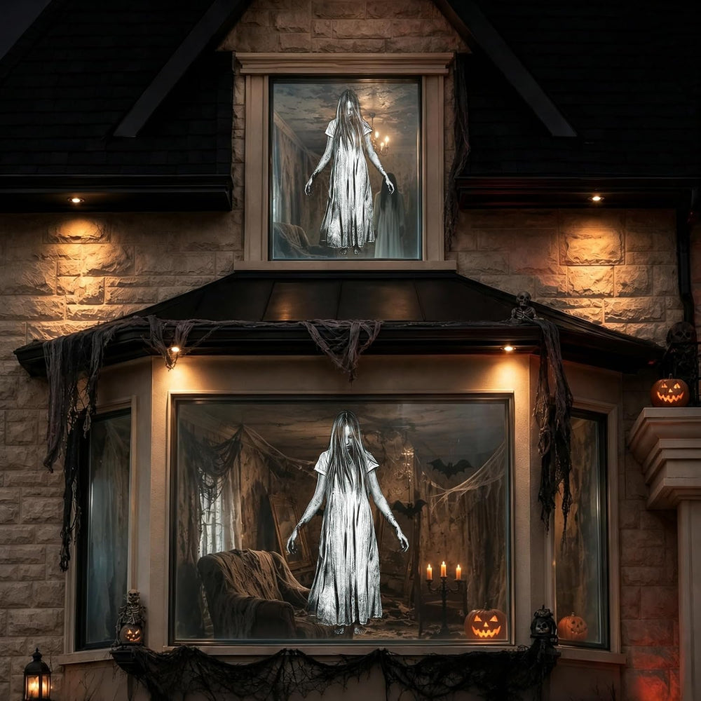 Halloween Decoration Outdoor 3D White Ghost Projector Light