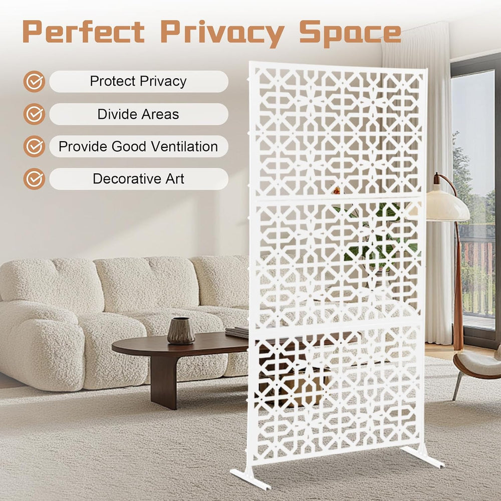 Outdoor Privacy Fence Screen,Freestanding Privacy Screen & Panels with St...