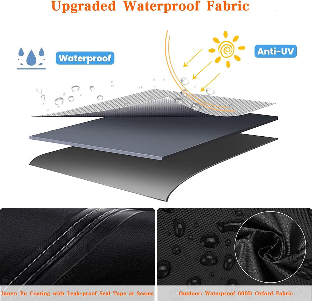 Outdoor Sofa Covers Waterproof, Rectangular Patio Table Chair Sofa Set Cover,...