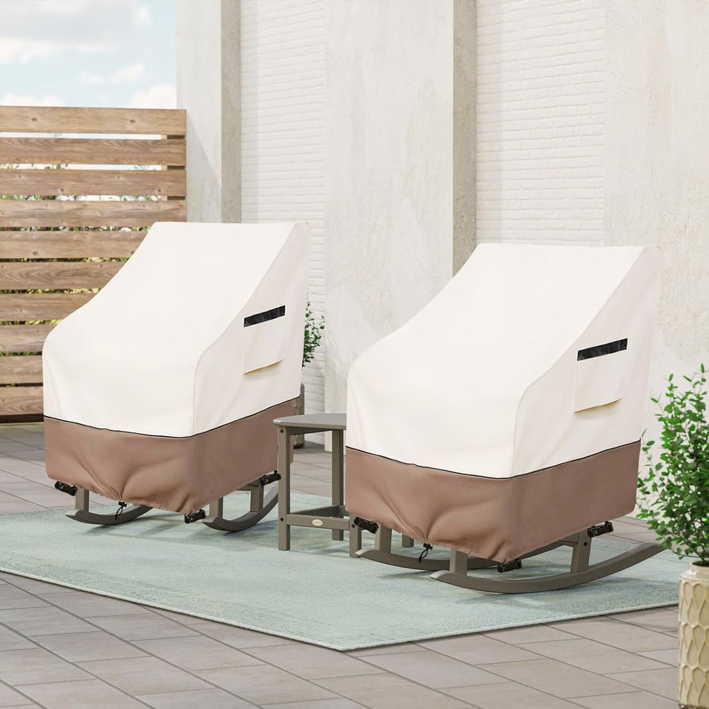 Outdoor Rocking Chair Cover 2 Pack,Heavy Duty Waterproof Patio Rocking Chairs...