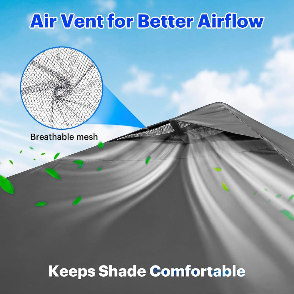 10x10ft Replacement Canopy Top with Air Vent— Instant Canopy Top Cover ONLY,C...