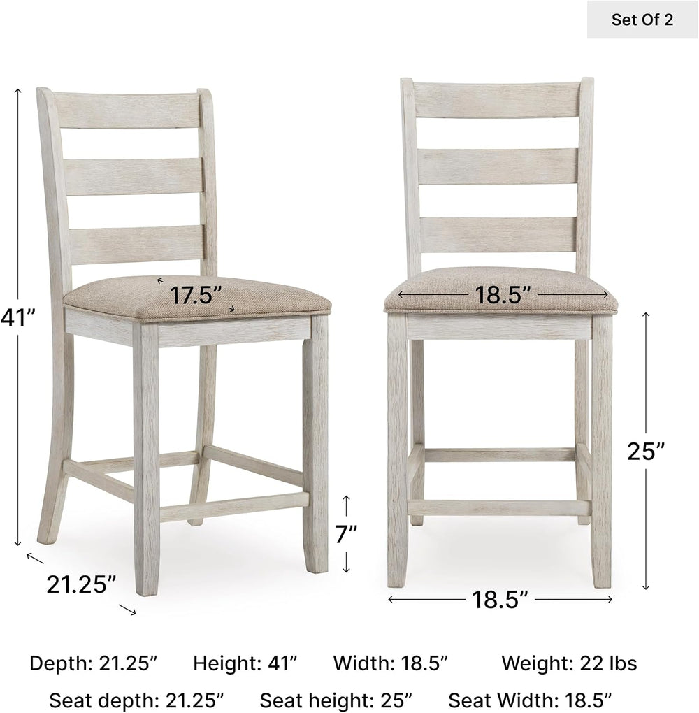 Signature Design by Ashley Counter Height Barstools, Set of 2, Farmhouse