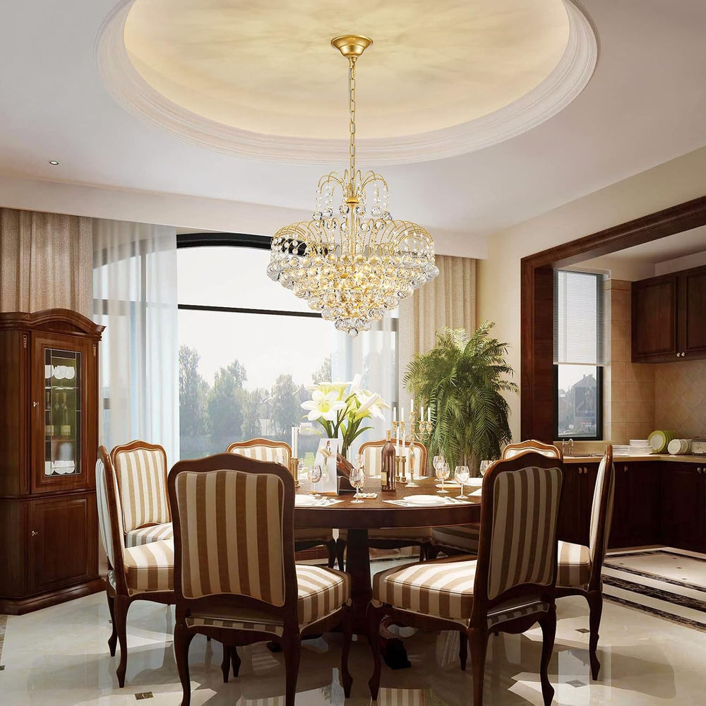 WUZUPS Crystal Chandelier Pendant Flushmount Ceiling Light Modern Lighting Fi...