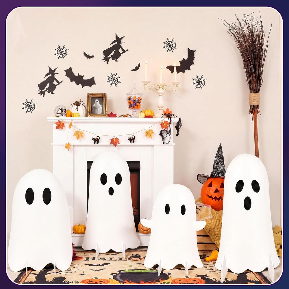 4 Pcs Halloween Ghost Cardboard Cutouts Large 27.56'' Ghost Decor