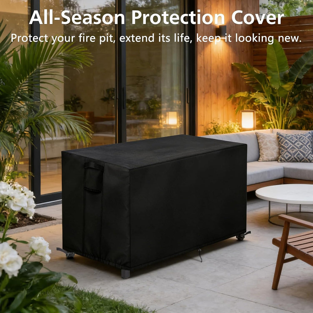 TheElves Rectangle Fire Pit Cover 48x24x24 inch for OutVue Fire Table
