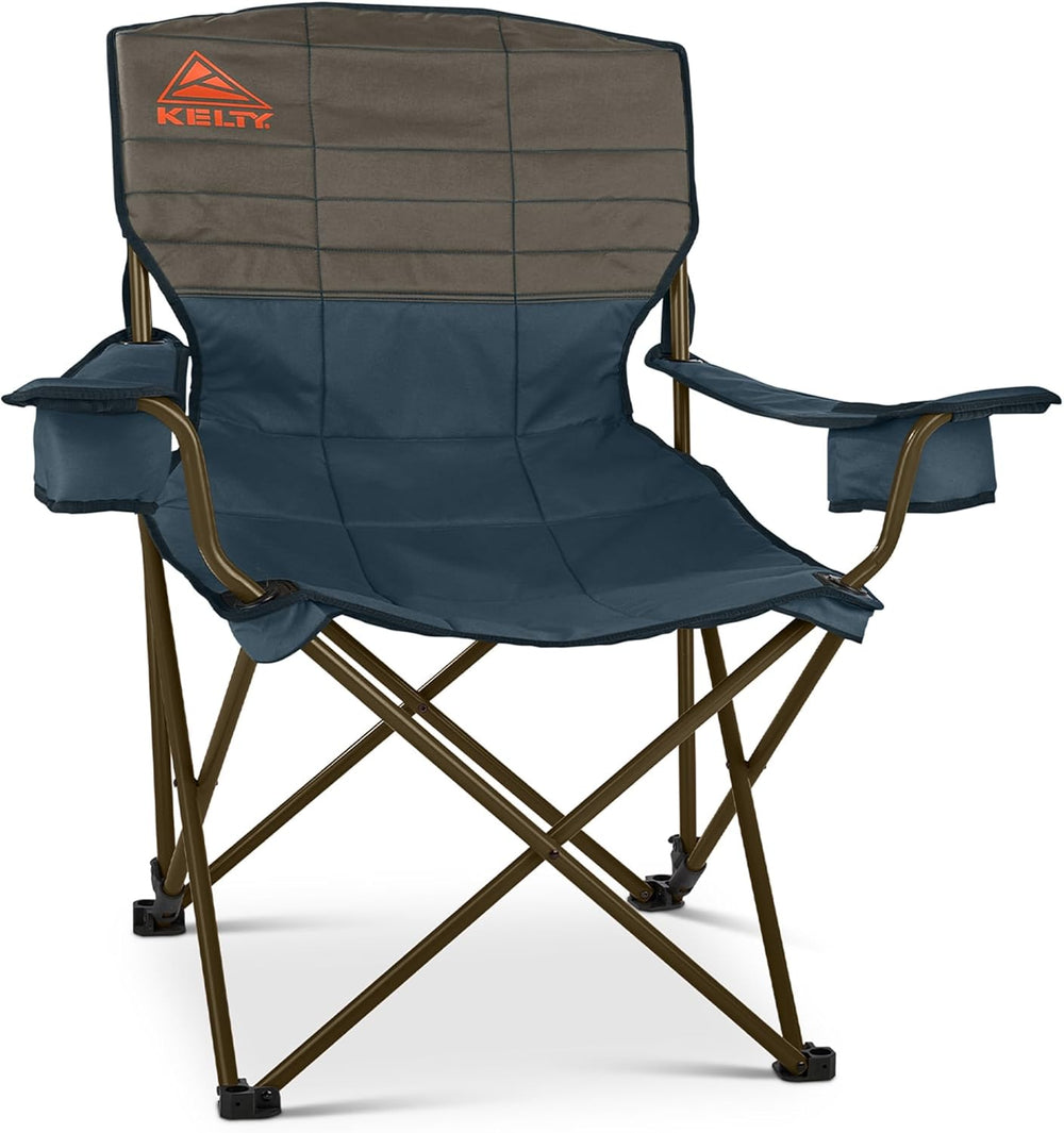 Kelty Deluxe Lounge Chair – Folding Outdoor Camp Chair, Insulated Cupholders,...