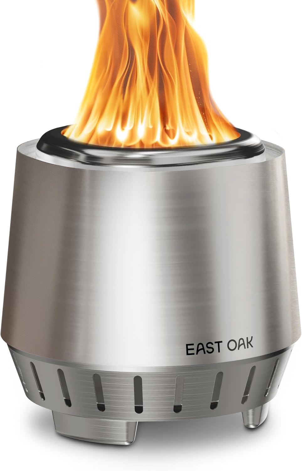 East Oak Fuoco 7 Inch Tabletop Smokeless Fire Pit, 3-in-1 Ash Pan Portable Wo...
