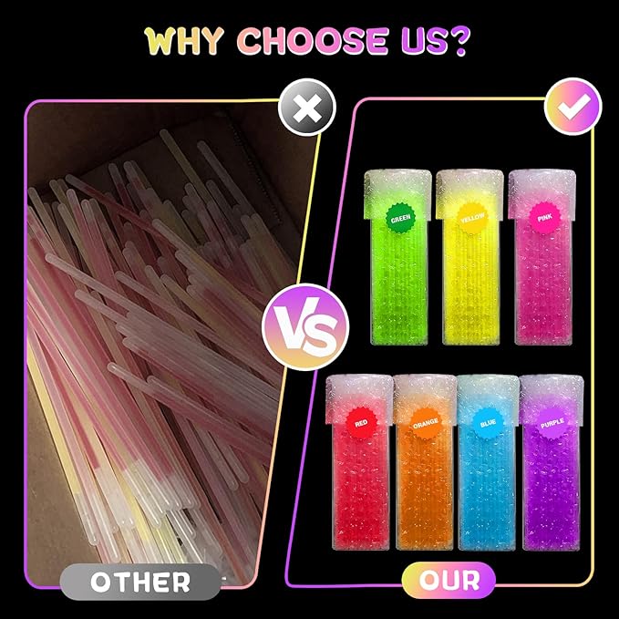 Ultra Bright Halloween Glow Sticks - 500PRO Party Pack with Connectors for Ch...