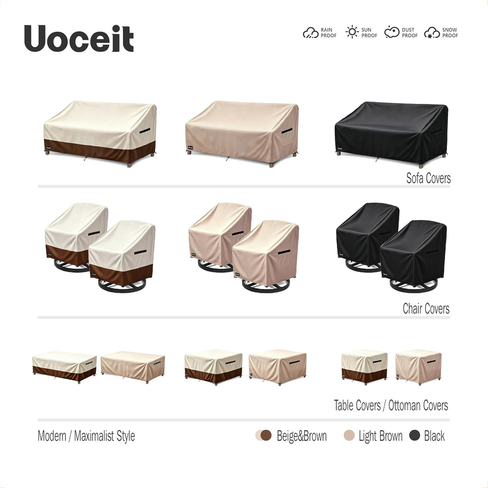 Outdoor Chair Covers 2 Pack,27Wx32Dx36H inches 100% Waterproof Heavy Duty Pat...