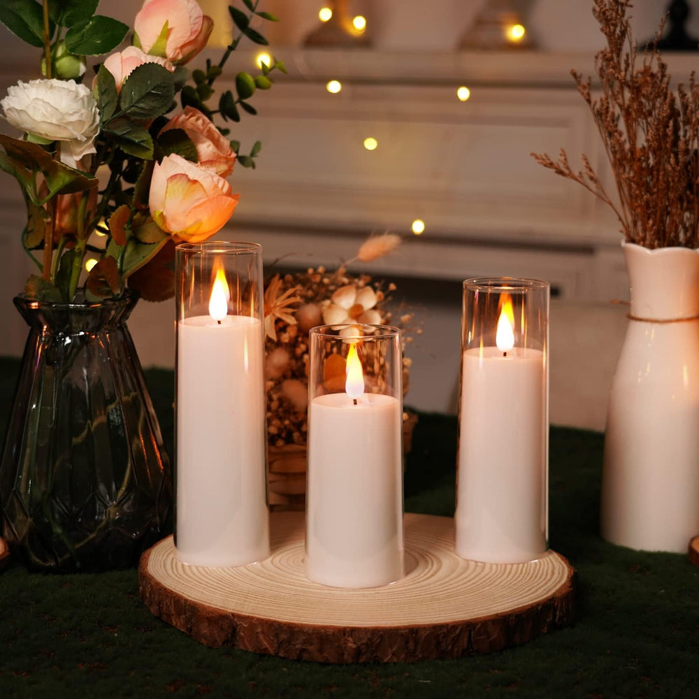 Amagic Magic Pure White Flameless Candles, Battery Operated Candles, Acrylic ...