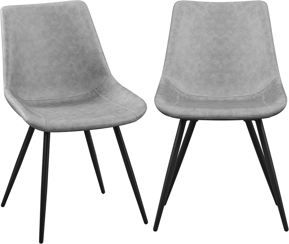 Yaheetech Dining Chairs Set of 2 Mid Century Modern Kitchen Chairs Gray