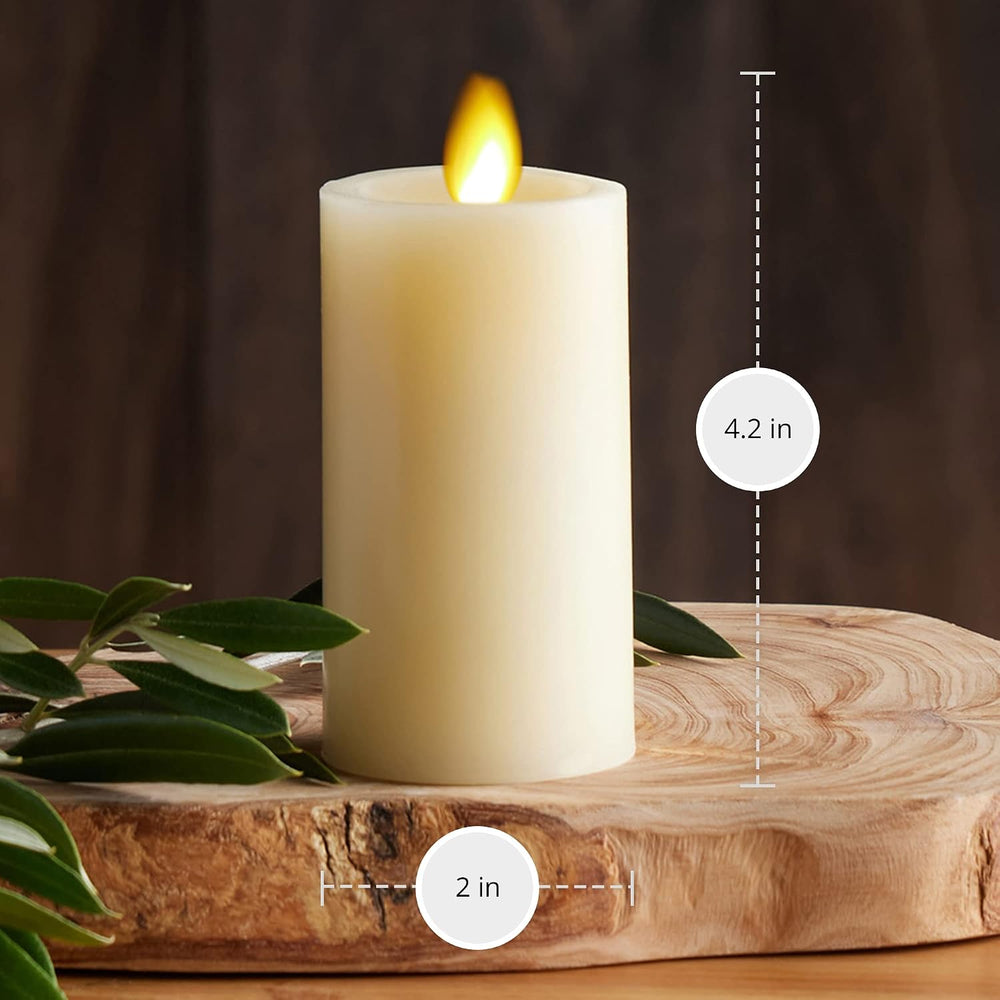Luminara Classic Slim Flameless LED Candle, Ivory 2" x 4.5, Battery Oper...