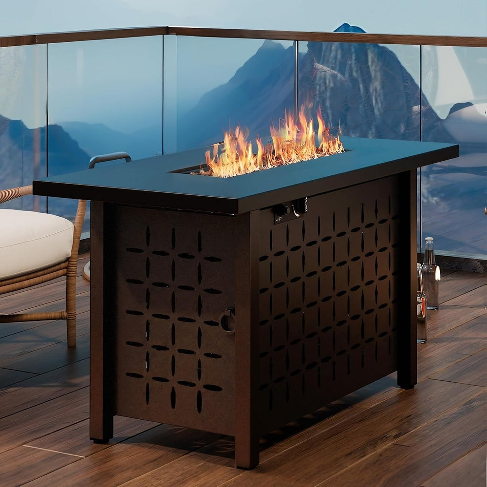 Vongrasig 43" Propane Fire Pit for Outside, 50,000 BTU Outdoor Gas Fire ...