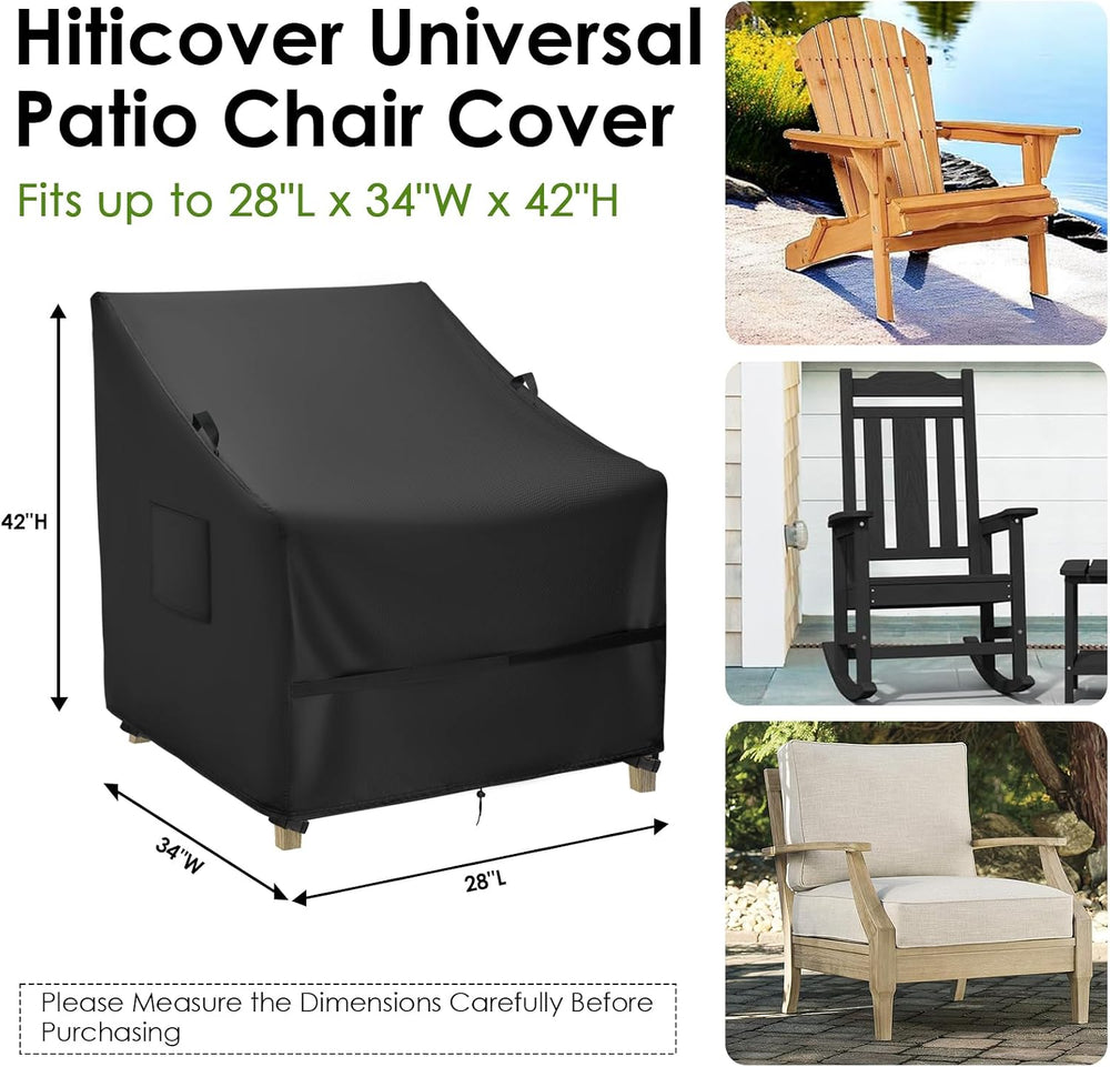 Outdoor Patio Adirondack Chair Covers 2 Pack, 28"W x 34"D x 42"H