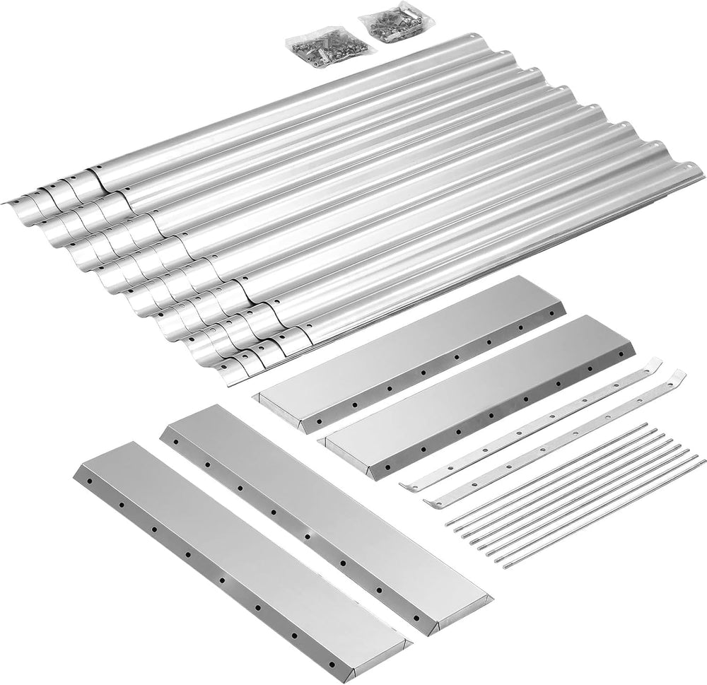 Land Guard 2 Pack 8×4×2ft Galvanized Raised Garden Bed Kit, Galvanized Plante...