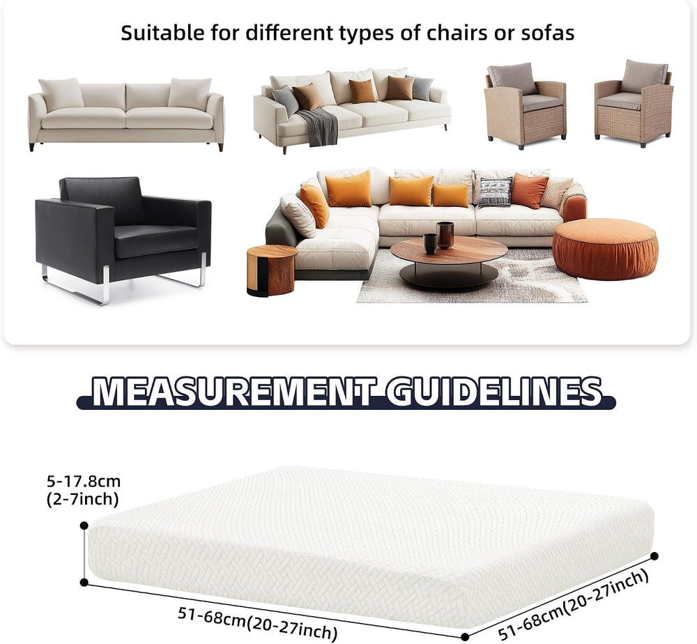 8Pcs Patio Cushion Covers, Outdoor Stretch Cushion Covers, Washable