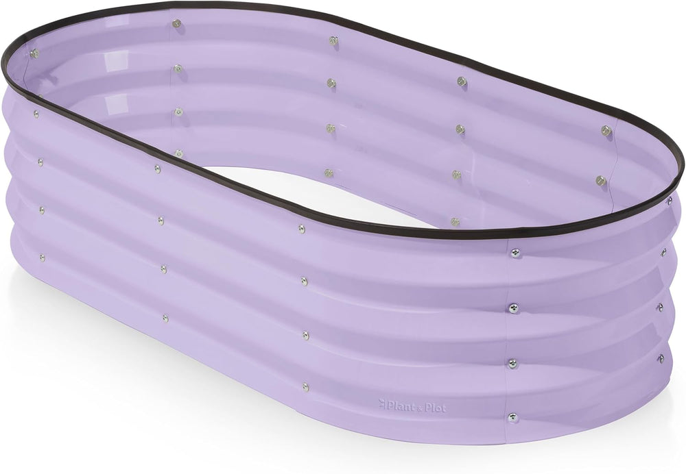 Plant & Plot Galvanized Raised Garden Beds Outdoor // 4×2×1 ft Planter Ra...