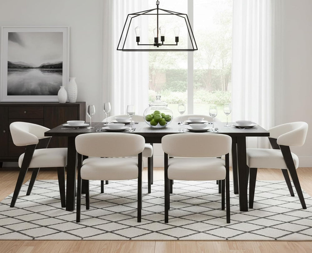 CIMOTA Mid Century Modern Dining Chairs with Arms Set of 6, Upholstered Kitch...