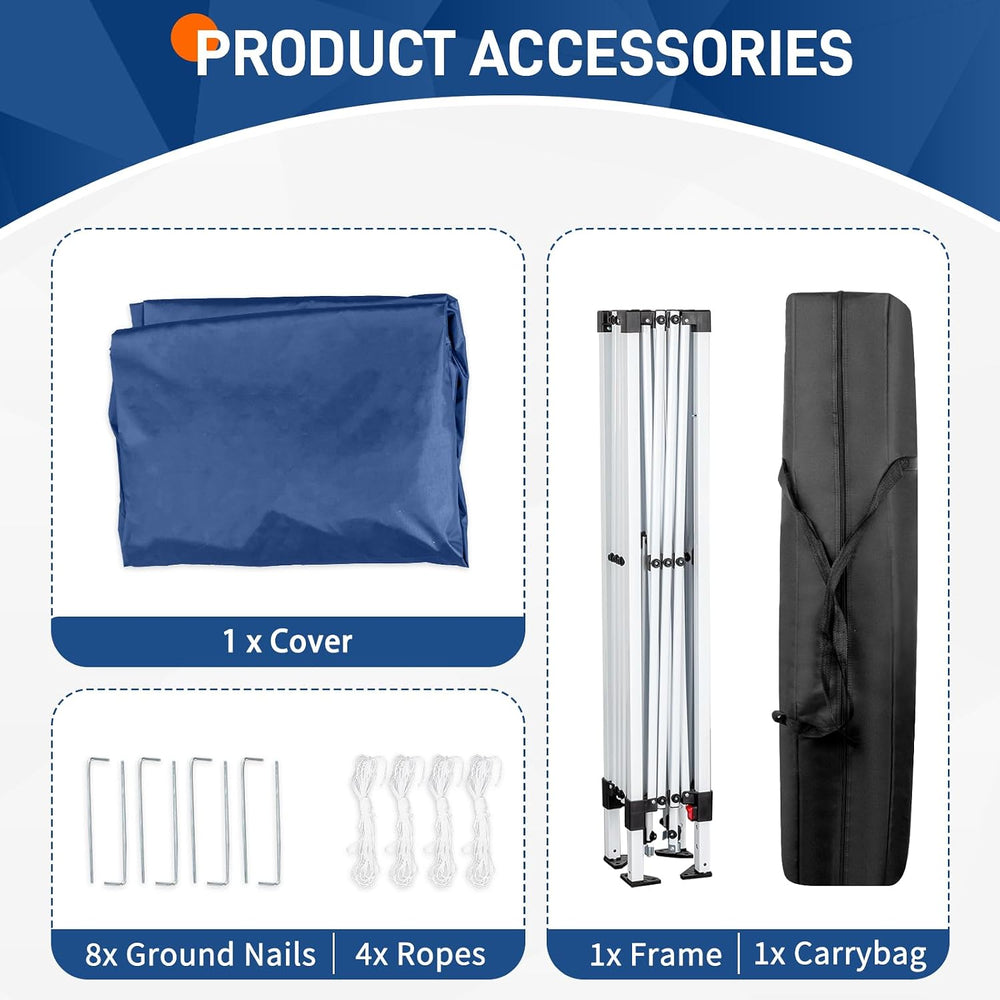 5x5 Pop Up Canopy Tent, Outdoor Small Shade Canopy Tent with Carry Bag, Porta...
