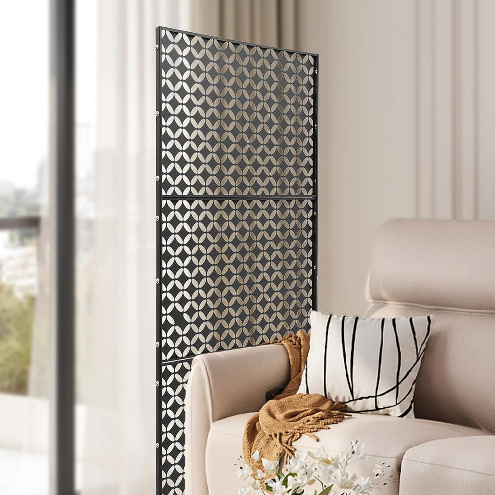 Outdoor Privacy Screen, 3 ft W x 6 ft H Metal Decoative Privacy Screen Panel ...