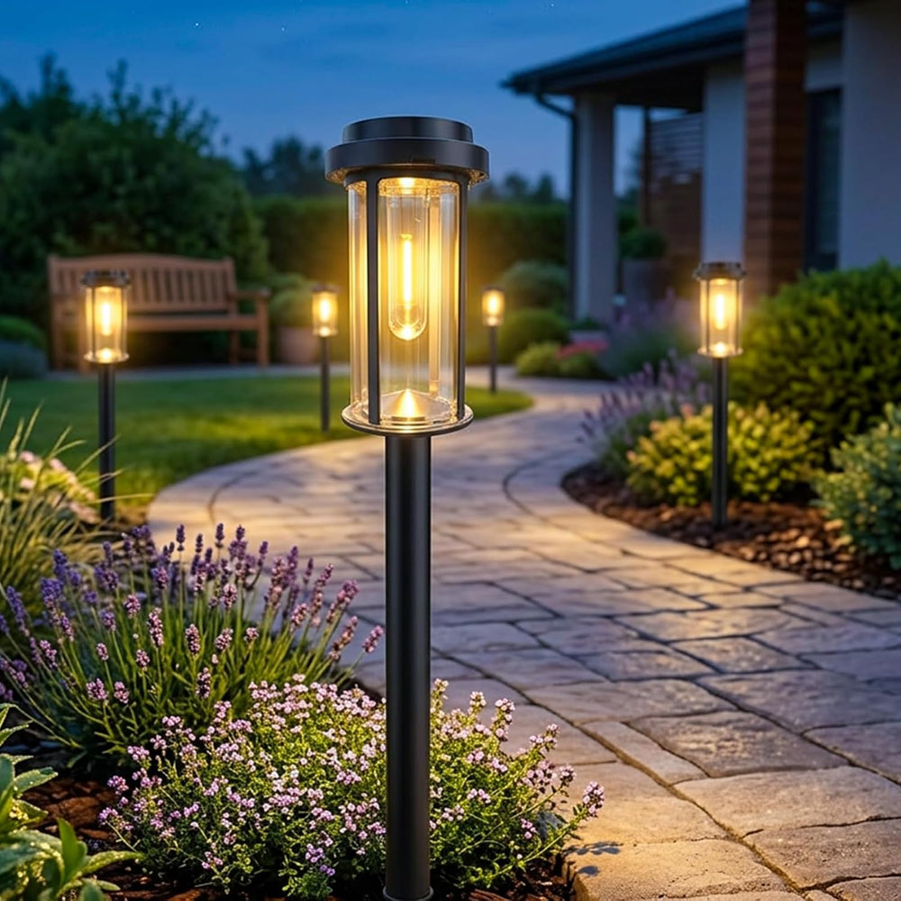 DERAYSION Solar Lights Outdoor, 8 Pack Upgraded Solar Pathway Lights, LED Sol...