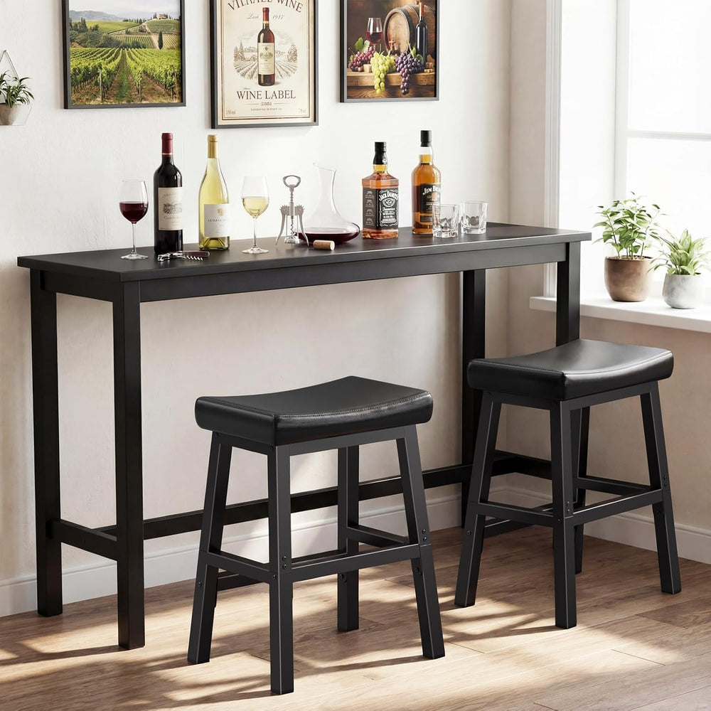 WINAZ Modern Backless Bar Stools Set of 2, 24 Inch Counter Height Stools with...