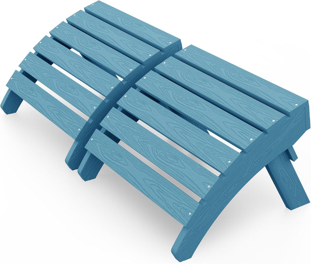 MXIMU Folding Adirondack Ottoman Set of 2 for Adirondack Chair, All Weather