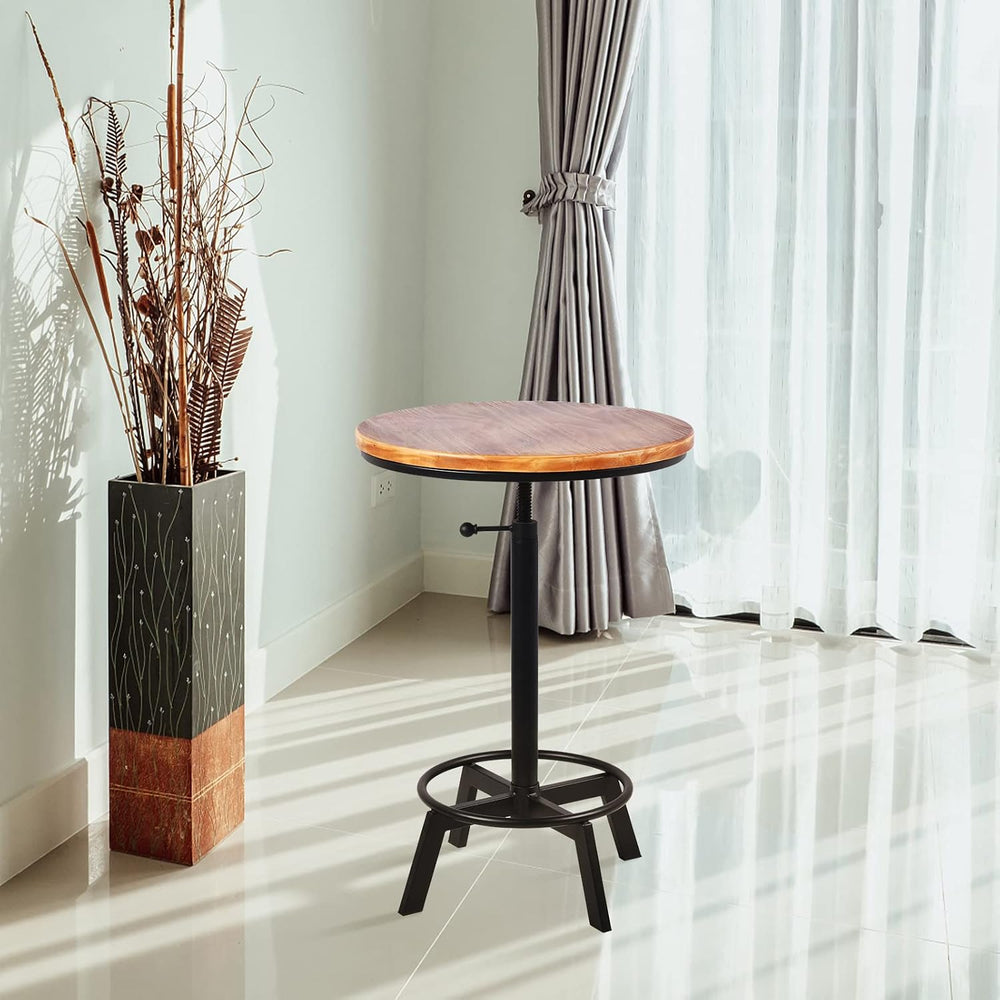 3-Piece Round Table & Chair Sets for Pub Kitchen Dining Living Party Bist...