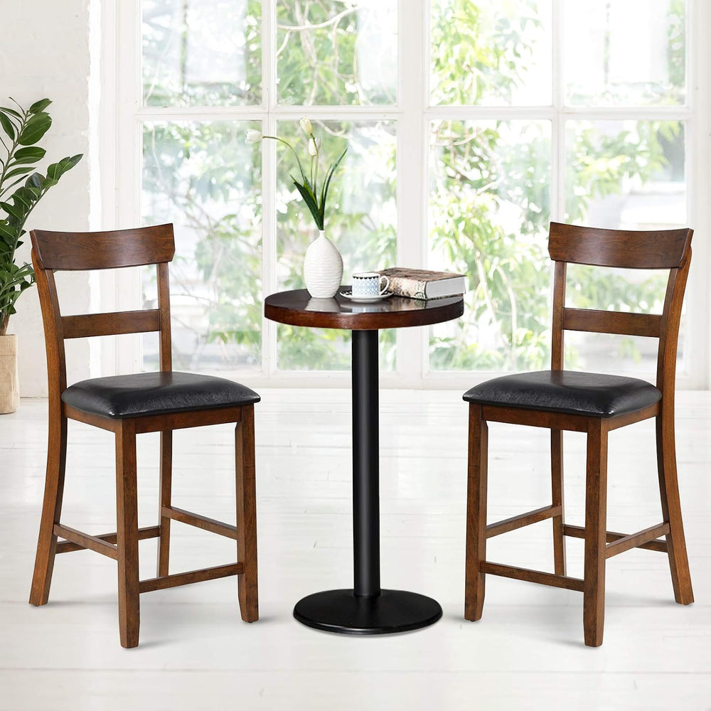 ERGOMASTER Dining Chairs Set of 2, Farmhouse 25.5" Bar Chairs, Rubber Wo...
