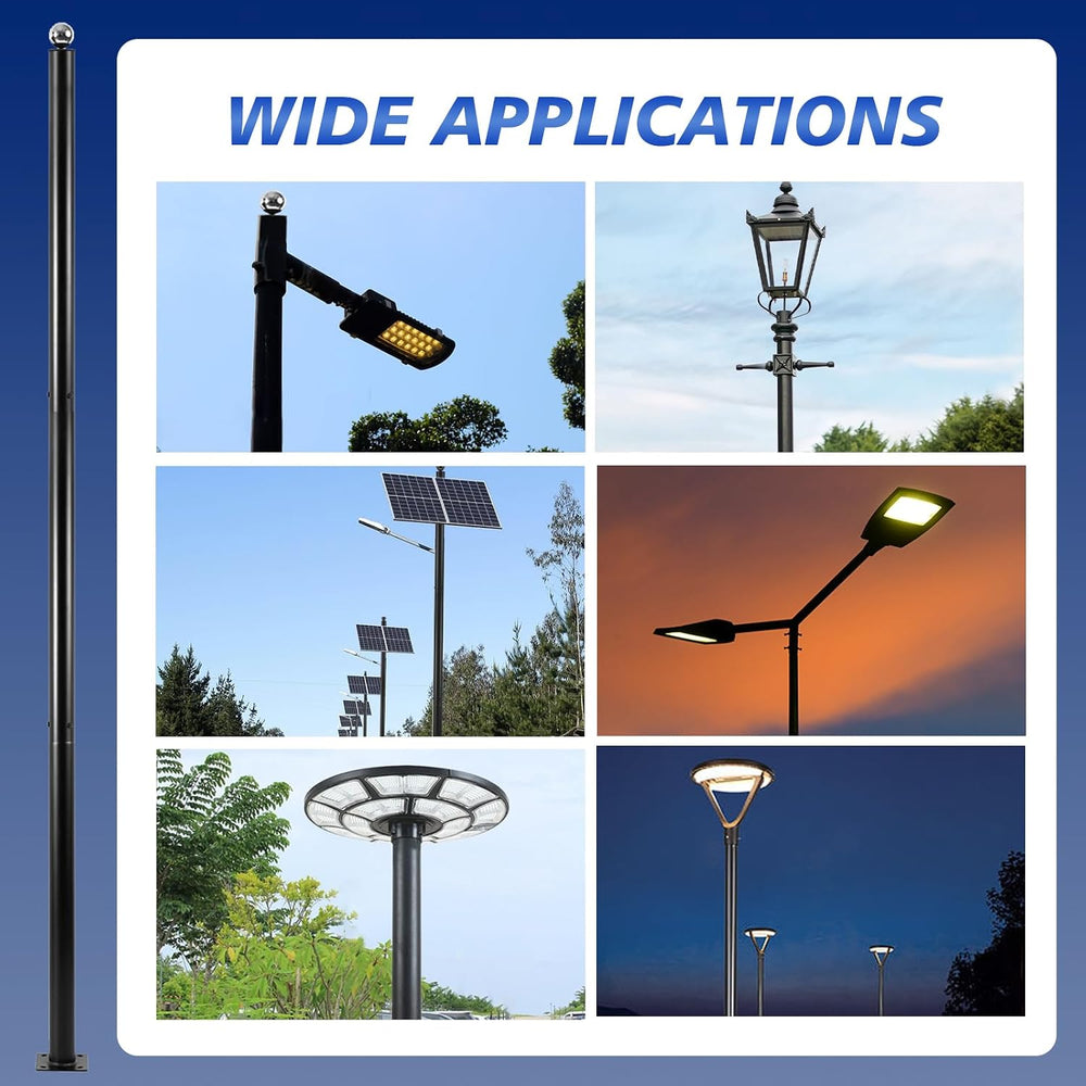 Street Light Pole 13Ft, Street Light Poles for Outdoor Lighting,Solar Pole Ac...