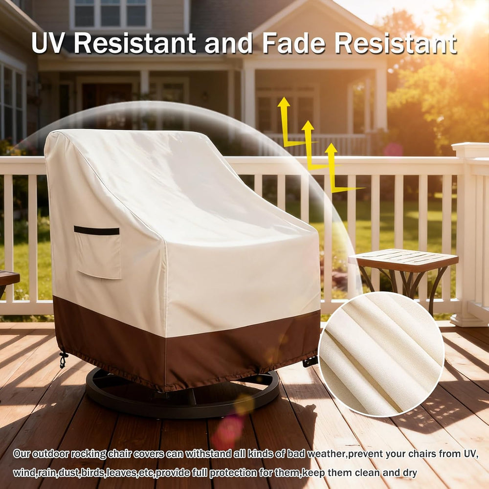 Waterproof 4 Pack Outdoor Swivel Chair Cover for Patio Chair Size Up to 33&qu...