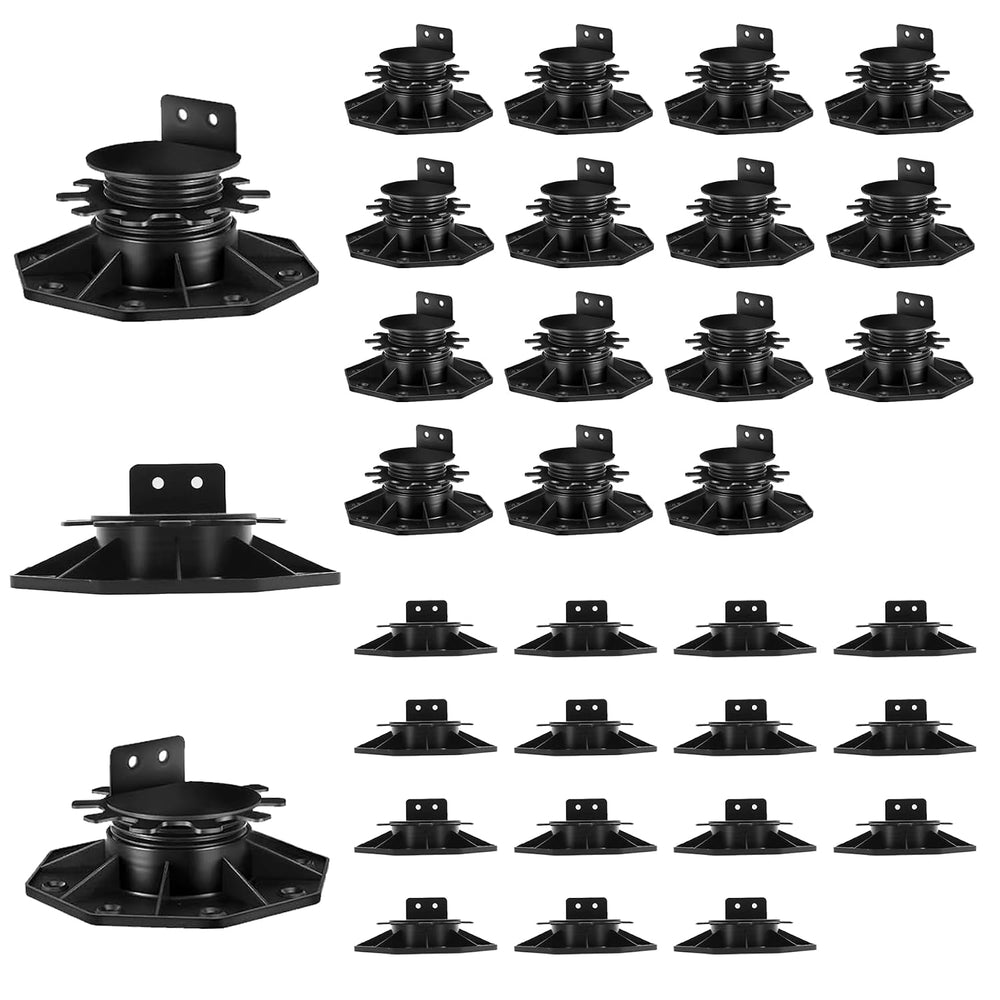 30 PCS Adjustable Deck Support Deck Blocks Plastic Pedestal Paver