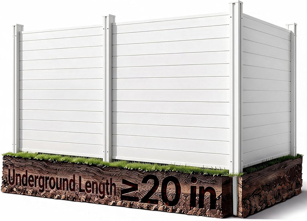 VEVOR Outdoor Privacy Screen 50in W x 50in H 3-Panel Air Conditioner Fence