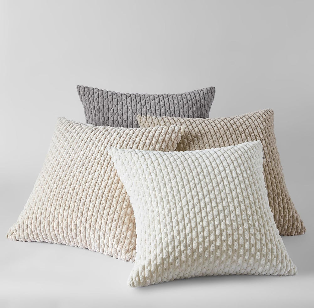 Fancy Homi Set of 4 Boho Euro Decorative Throw Pillow Covers 24x24 Inch for B...