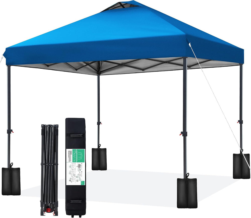 JEAREY 10x10 Pop Up Canopy Tent, Easy Up Outdoor Market Canopy, Royal-Blue