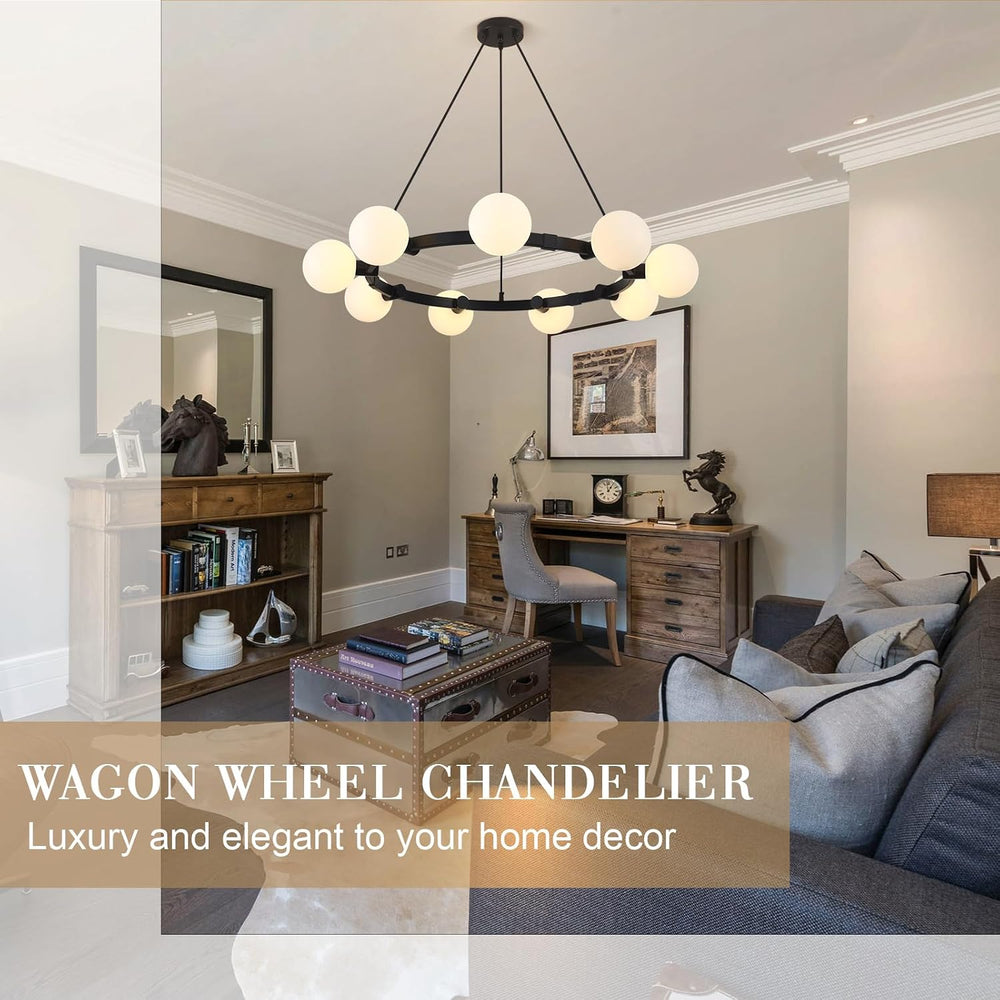 9-Light Modern Chandelier for Dining Room, Sputnik Ceiling Light Fixture with...