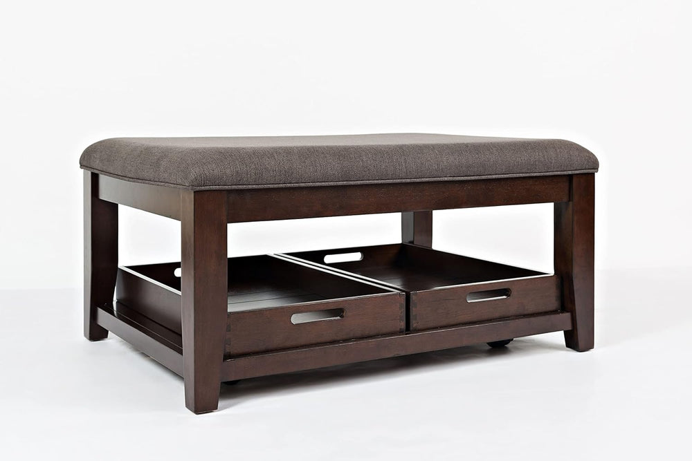Jofran Upholstered Ottoman Coffee Table, Contemporary Accent Table for Living...