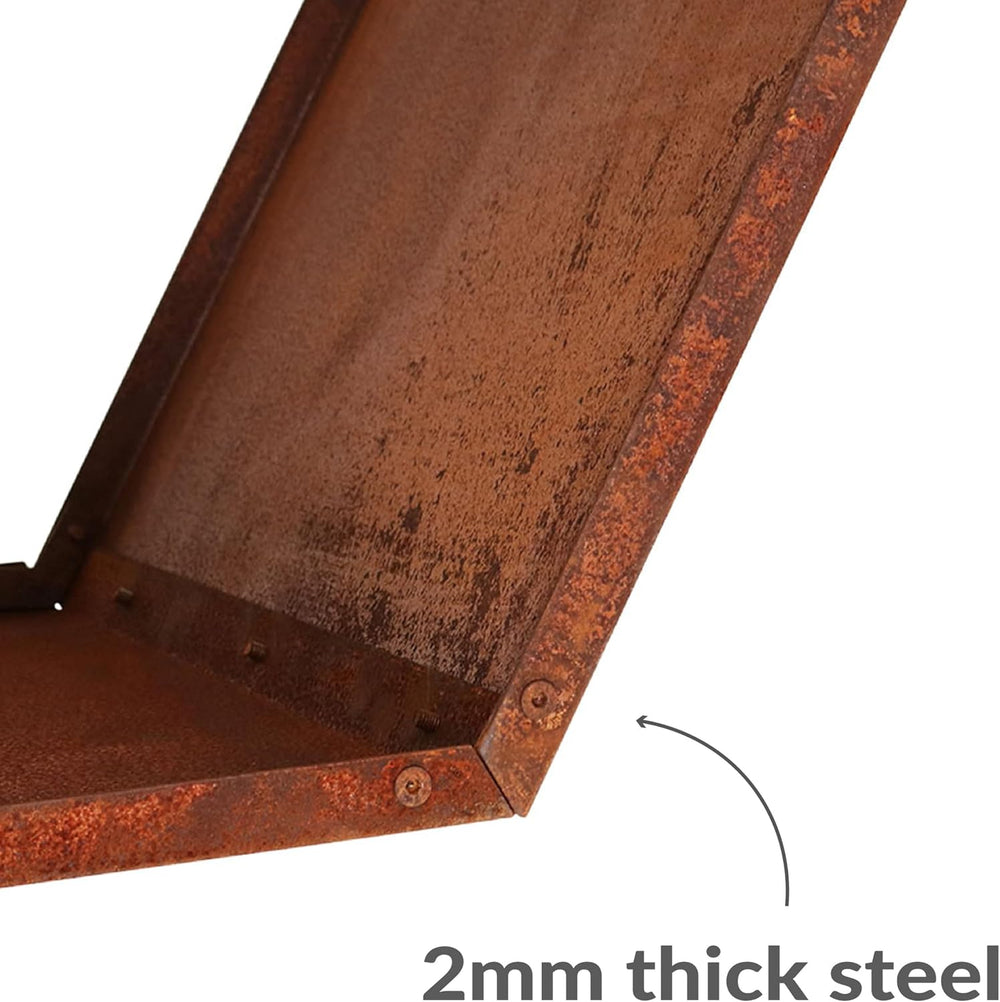 Sunnydaze Steel Outdoor Firewood Rack, 30” W, Hexagon, Bronze, Set of 3