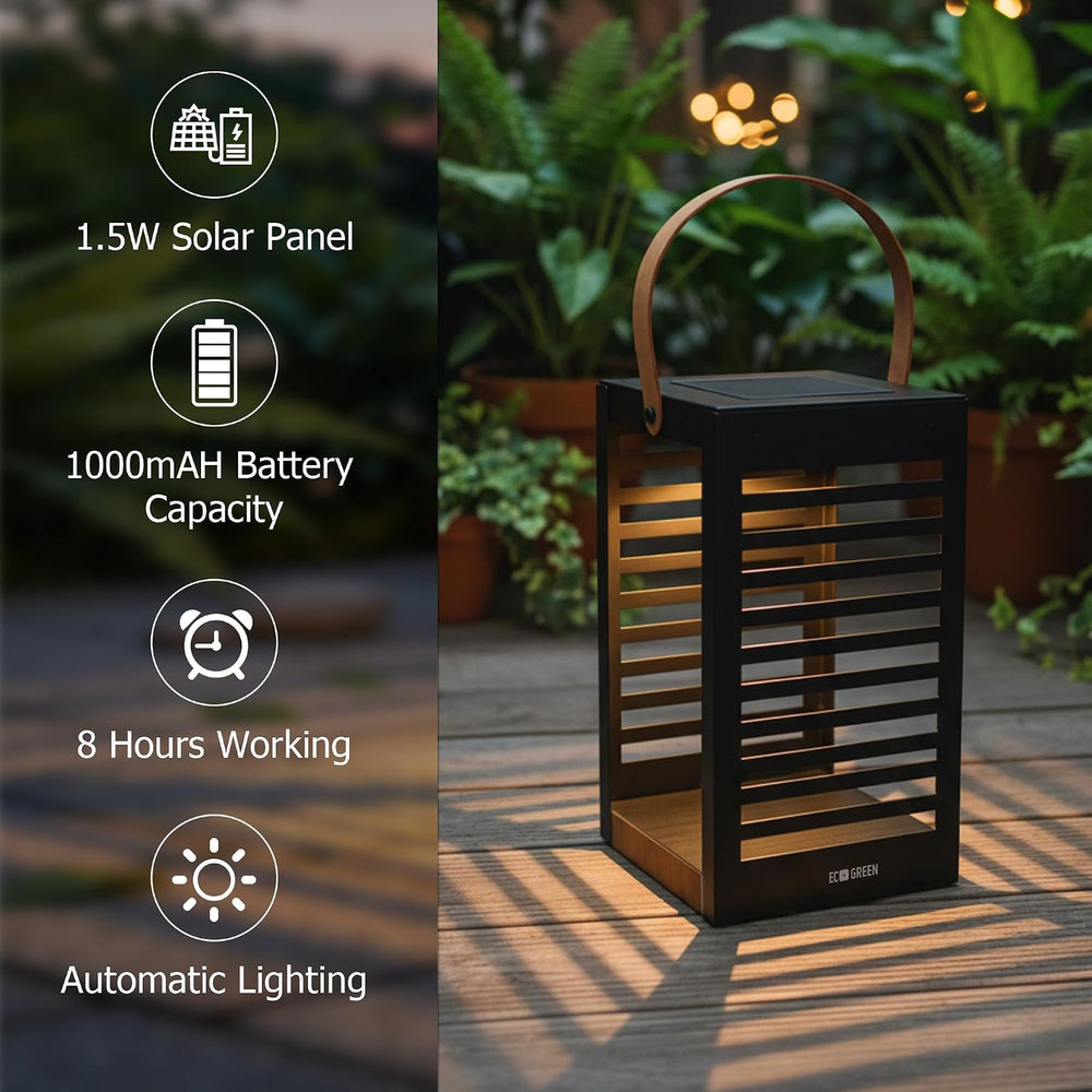 EcoGreen Solar Floor Lamp, Solar Lanterns Outdoor Waterproof for Yard